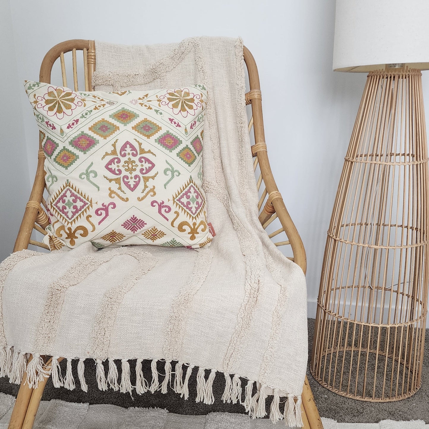 Dune tufted Throw blanket