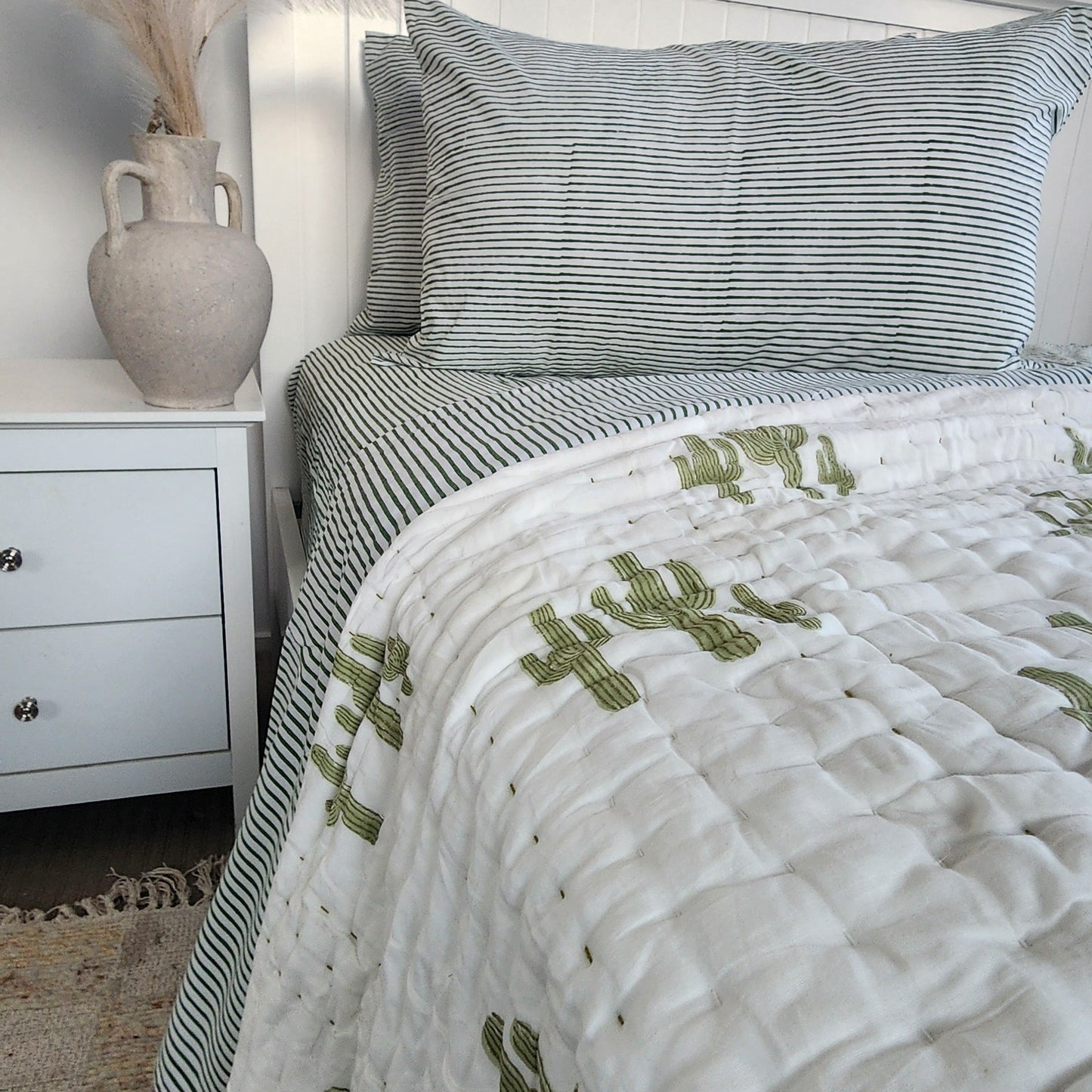 Forest Stripe Cotton Sheet Set