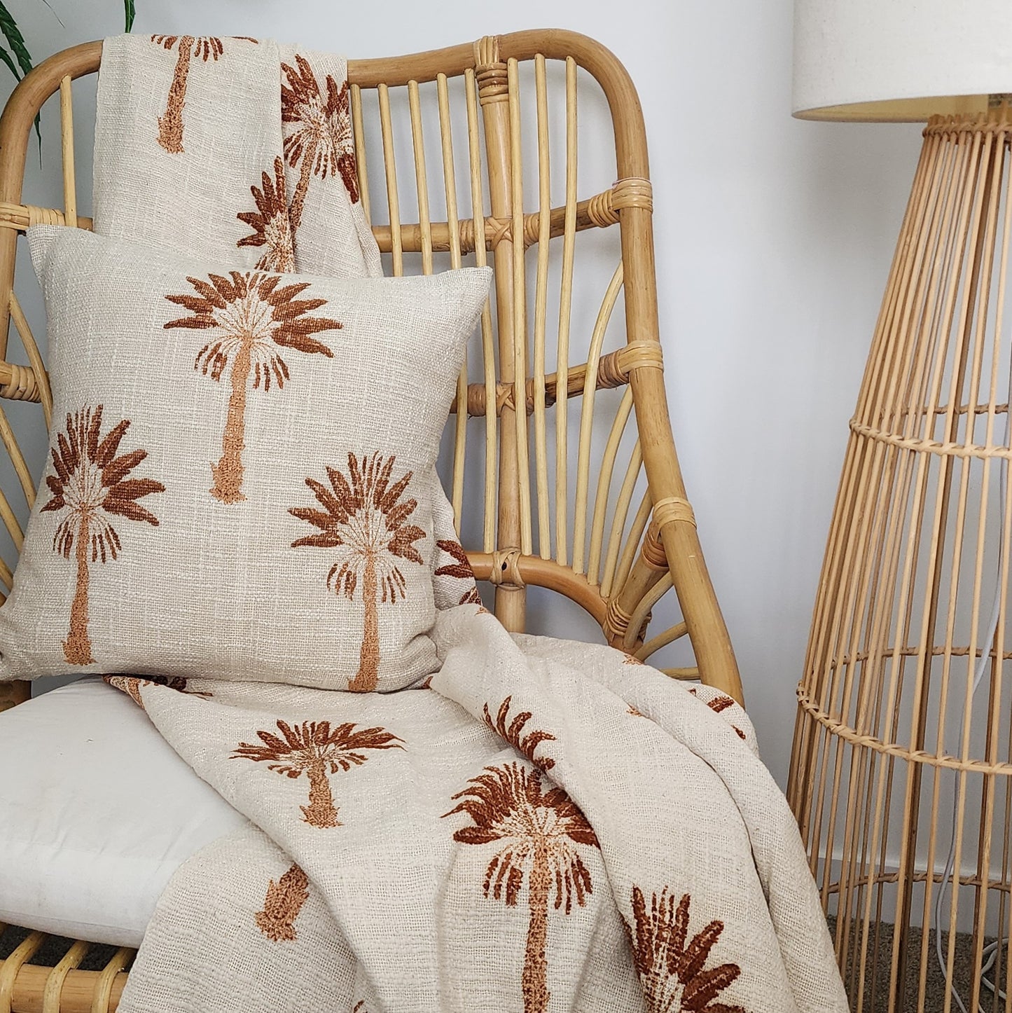 Dune Palm Tree Cushion Cover