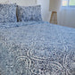 Navy Azure Bedcover Handmade