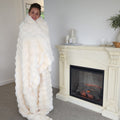 Cream Faux Fur Blanket