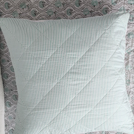 Sage Stripe European Pillowcase