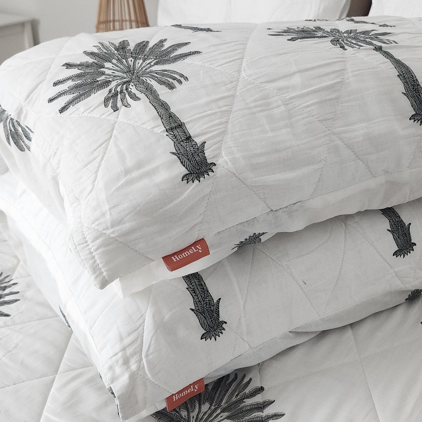 Grey Palm Tree Sherpa