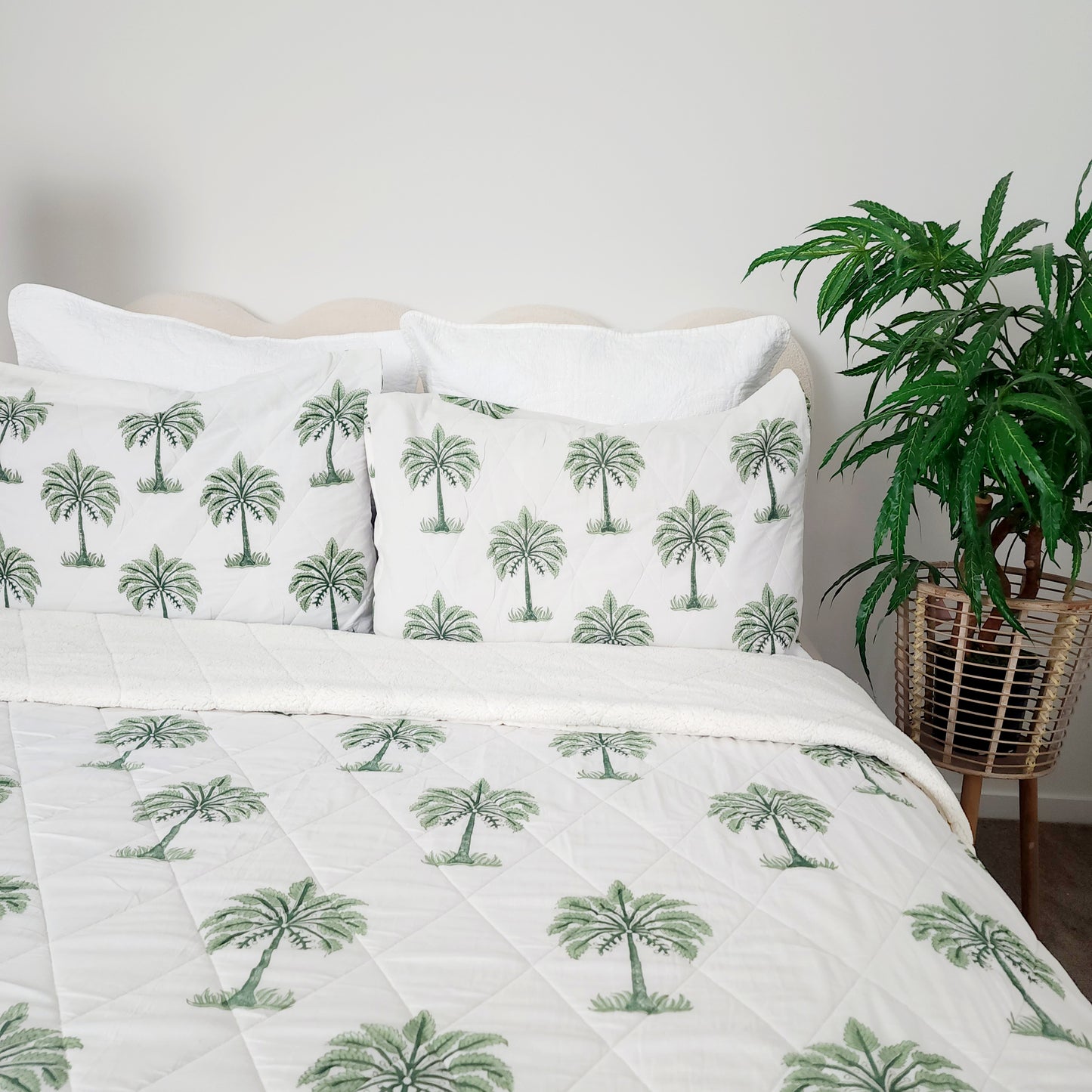 Green Palm Tree Sherpa