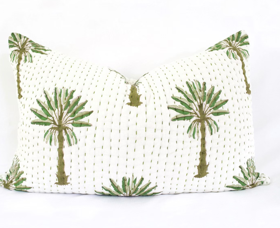 Green Palm Tree Pillowcase