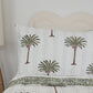 Green Palm Tree Bedcover Handmade