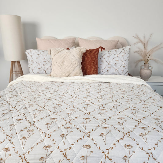 Caramel Flower Sherpa