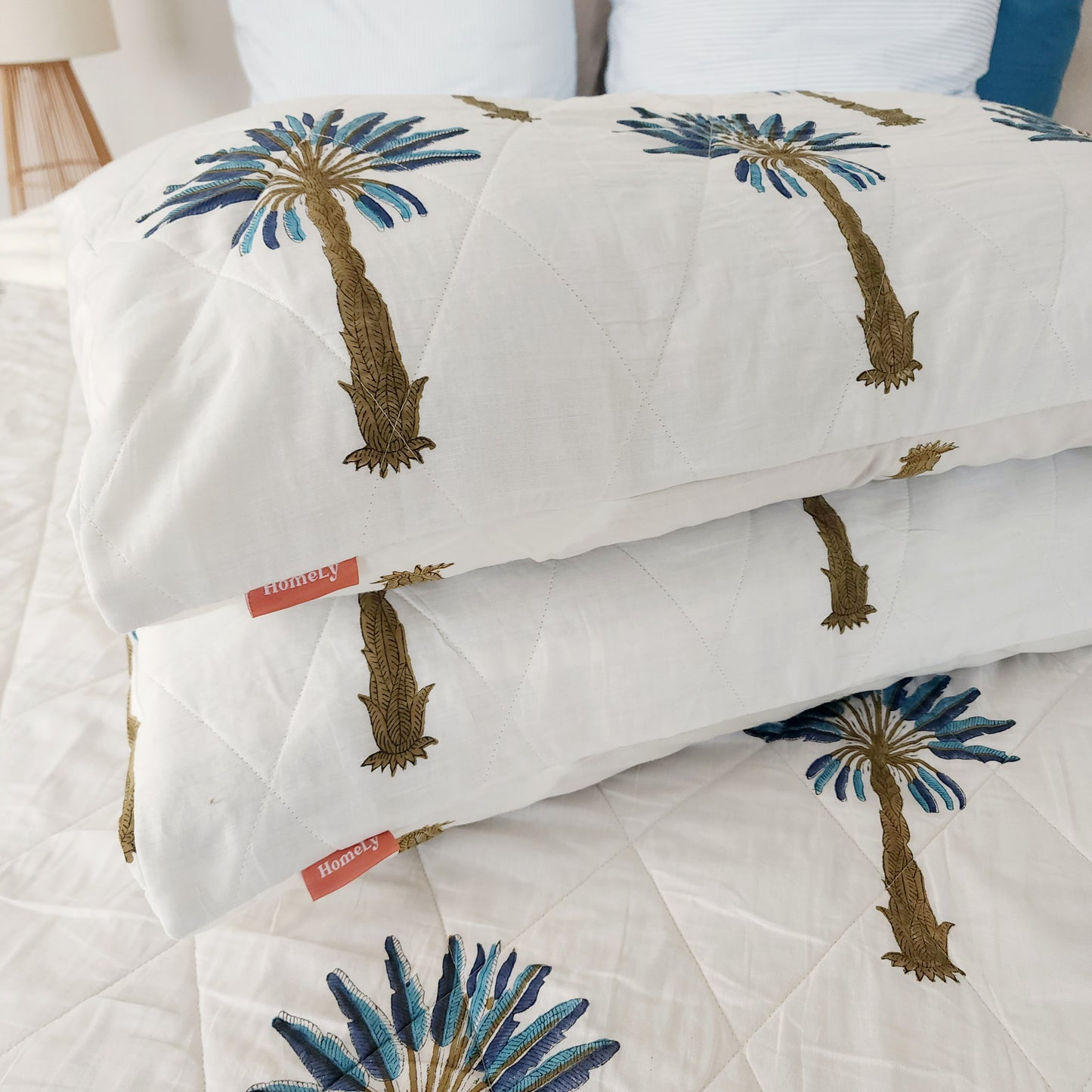 Blue Palm Tree Sherpa