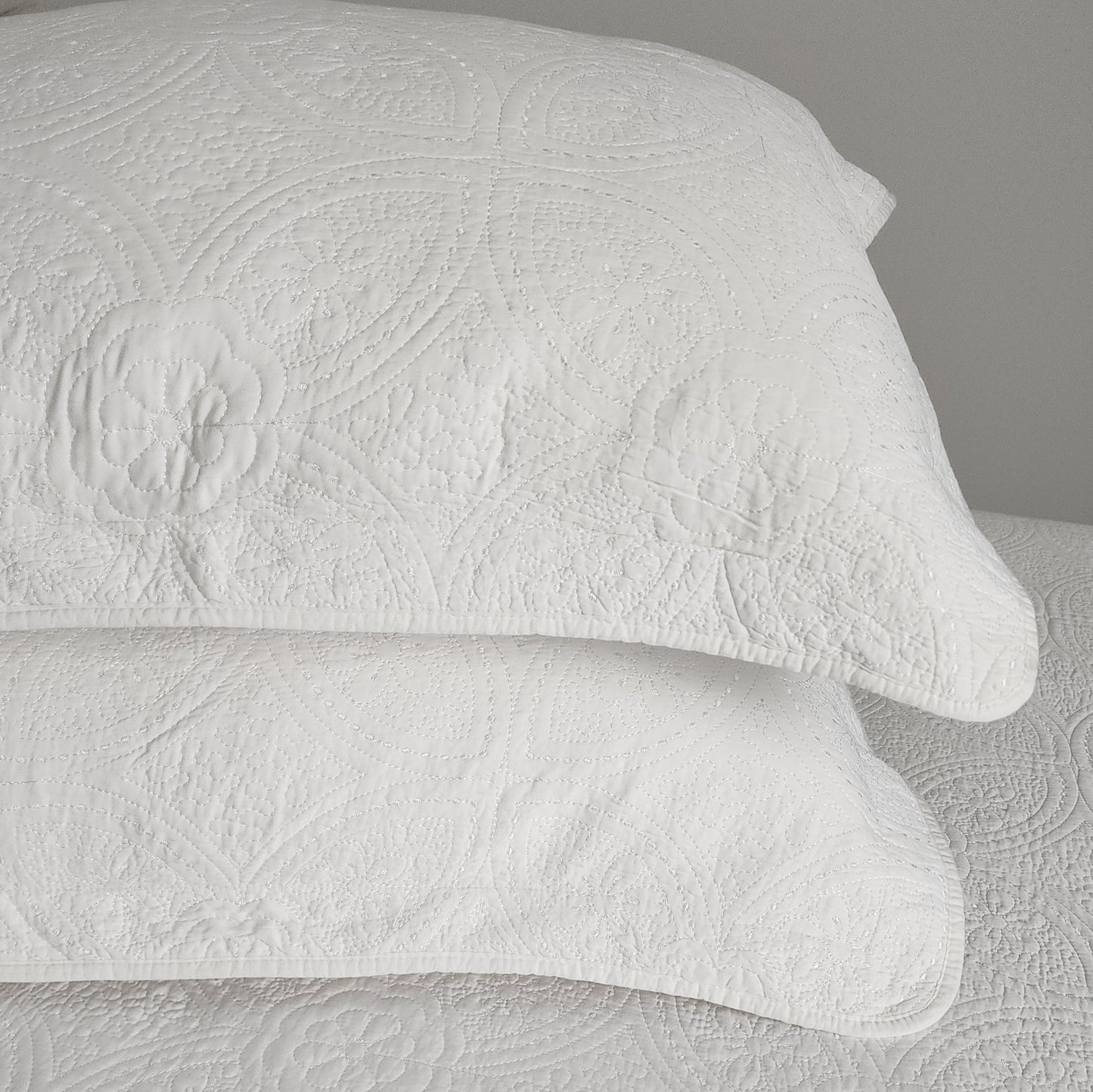 White Microfibre Coverlet