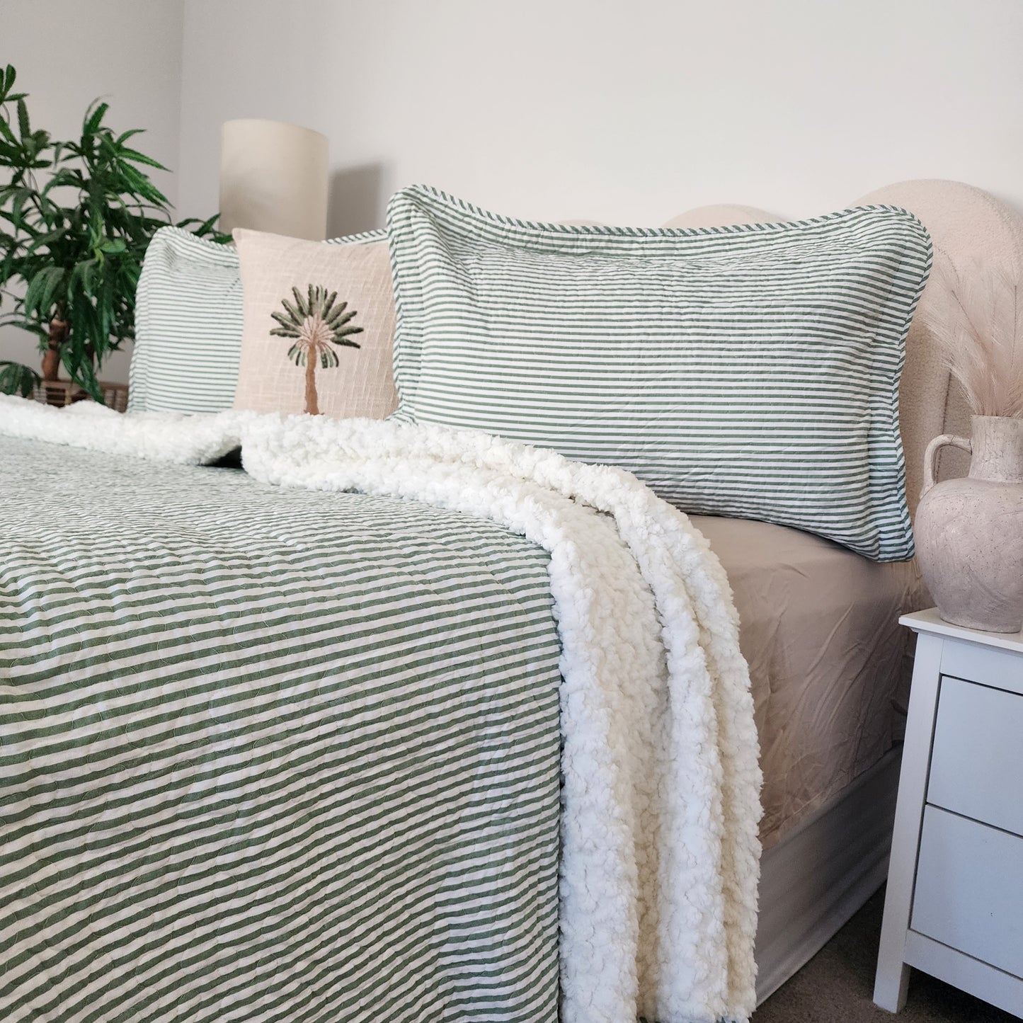 Sage Stripe Sherpa