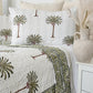 Green Palm Tree Bedcover Handmade