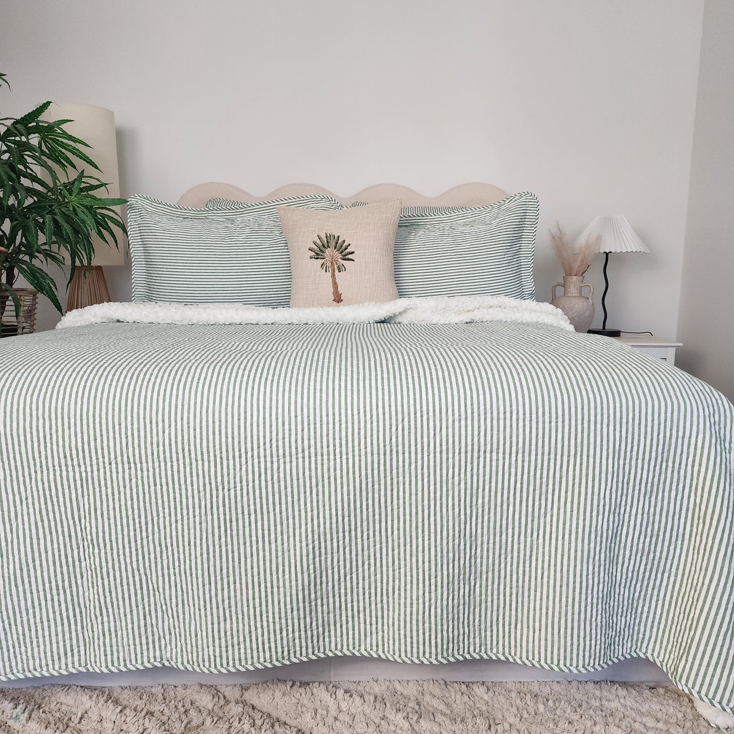 Sage Stripe Sherpa