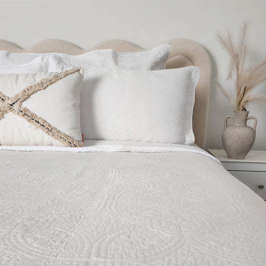 White Microfibre Coverlet