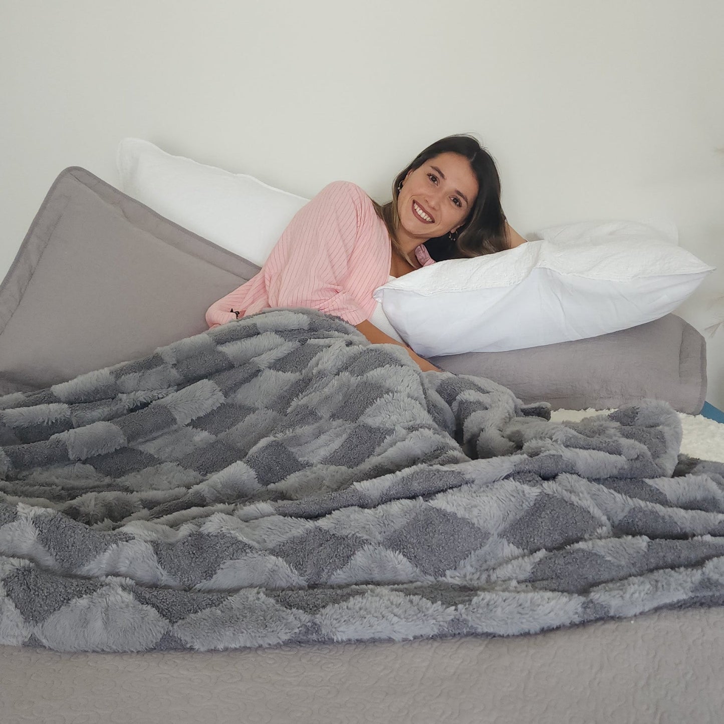 Charcoal Fleece Blanket