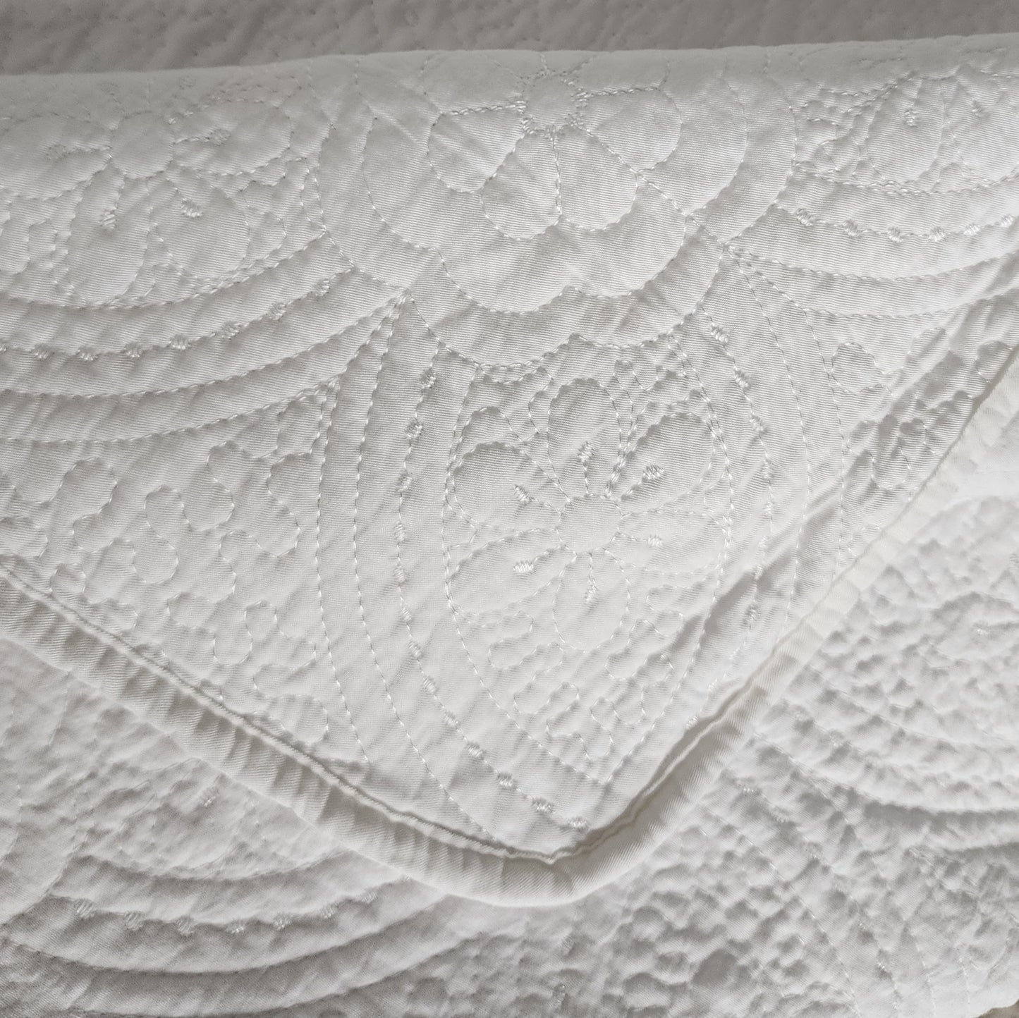 White Microfibre Coverlet