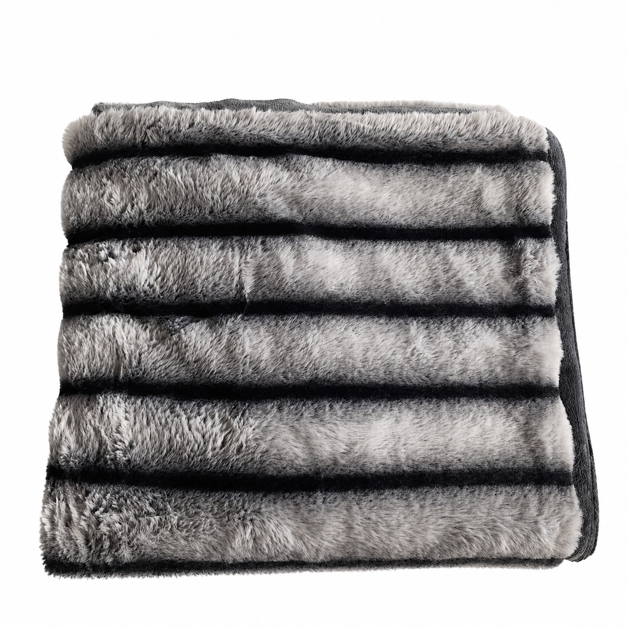 Charcoal Faux Fur Blanket