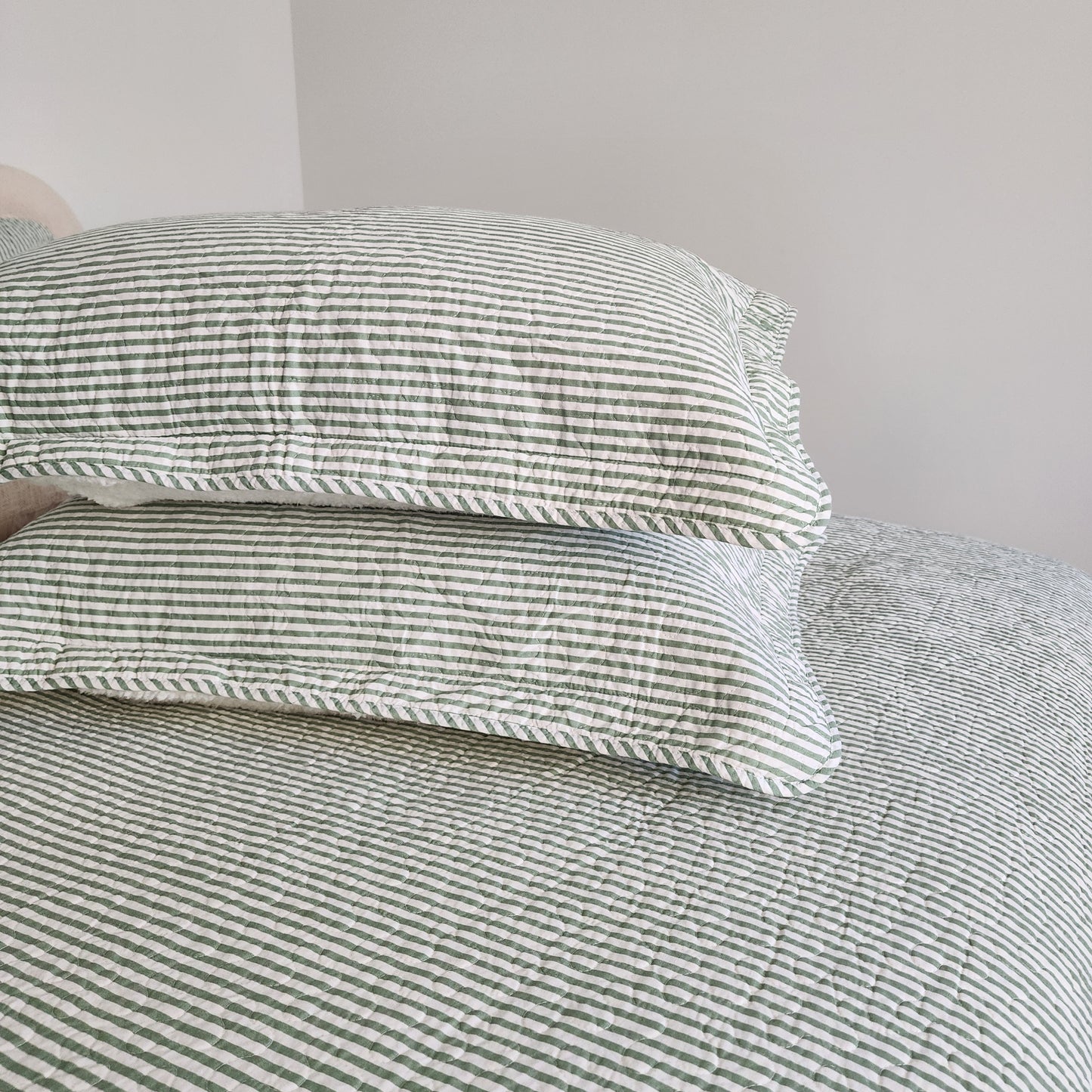Sage Stripe Sherpa